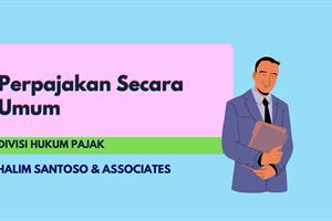 Perpajakan Secara Umum di Indonesia