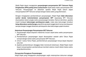 Summary - Tata Cara Permohonan Perpanjangan Penyampaian SPT Tahunan melalui Coretax